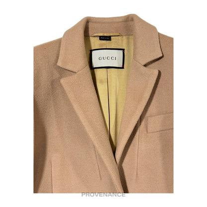 🔴 Gucci Chesterfield Wool Coat - Camel 42