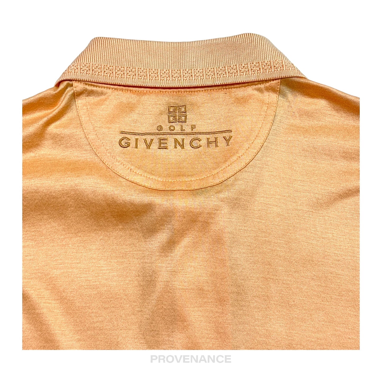 🔴 Givenchy Embroidered  Golf 4G Polo Shirt - Peach M