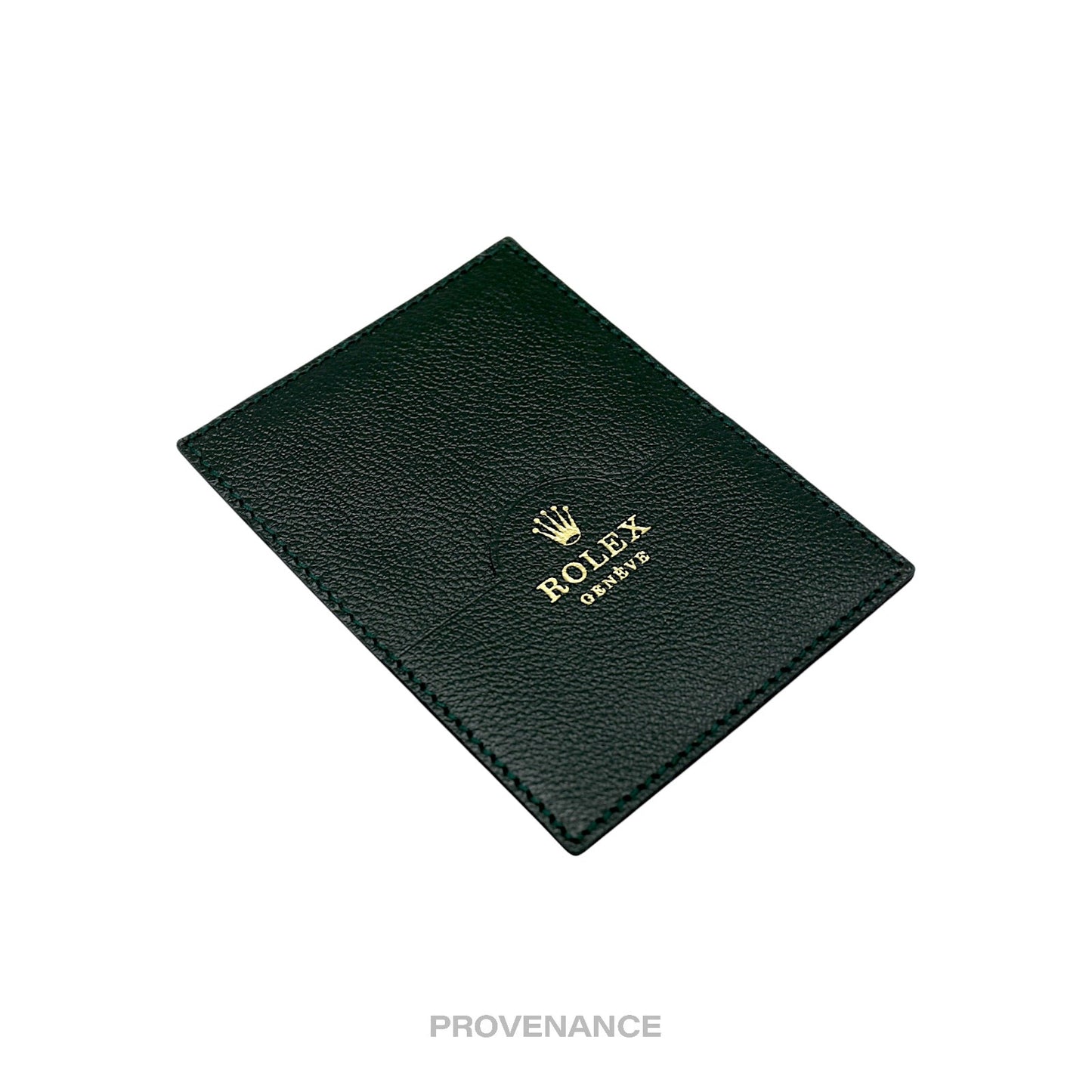 🔴 Rolex Card Holder Wallet - Green Leather