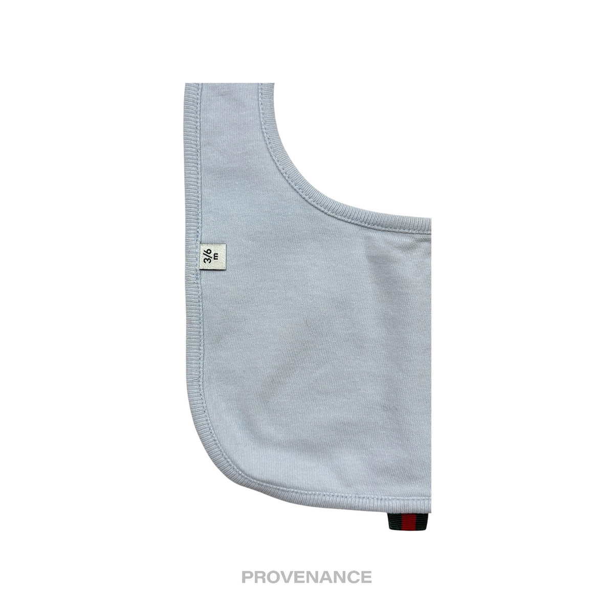 🔴 Gucci Web Baby Hat and Bib  Set - Powder Baby Blue 3/6m