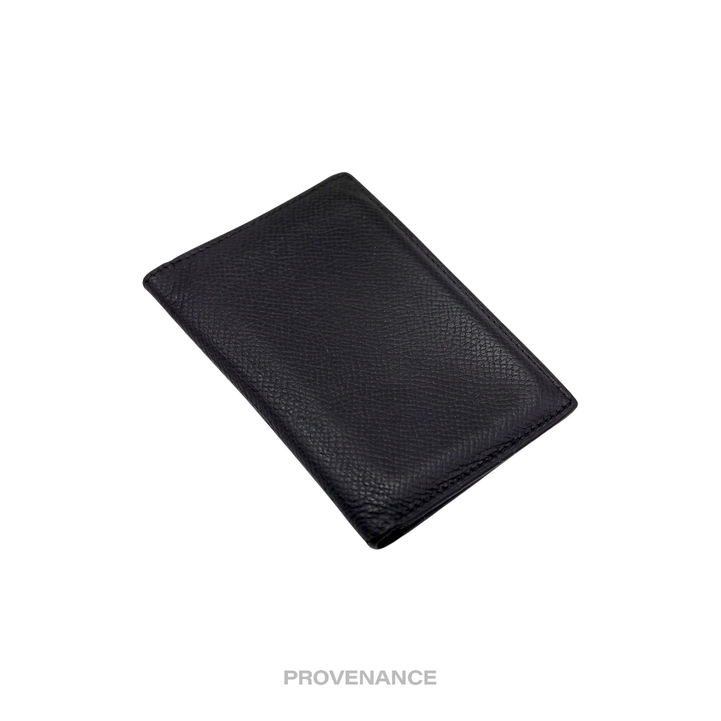 🔴 Hermes MC2 Euclide Card Holder Wallet - Epsom Noir Black
