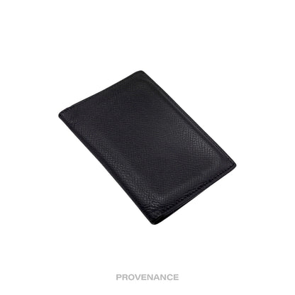 🔴 Hermes MC2 Euclide Card Holder Wallet - Epsom Noir Black