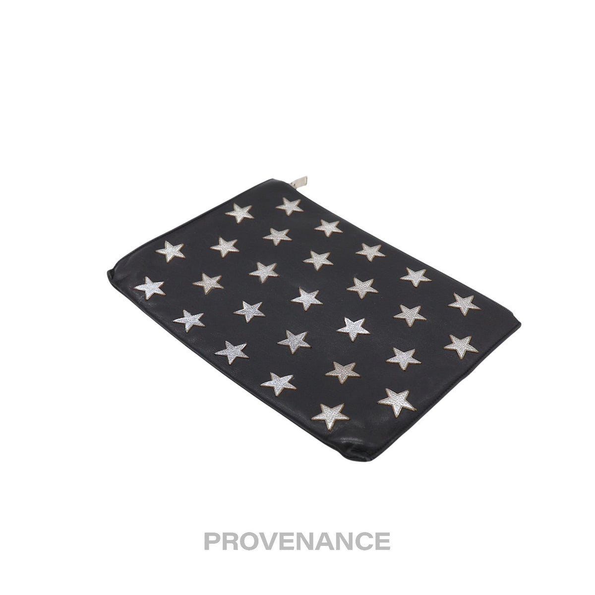 🔴 Saint Laurent Paris SLP Stars Zip Pochette Jour - Black