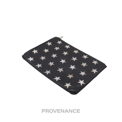 🔴 Saint Laurent Paris SLP Stars Zip Pochette Jour - Black