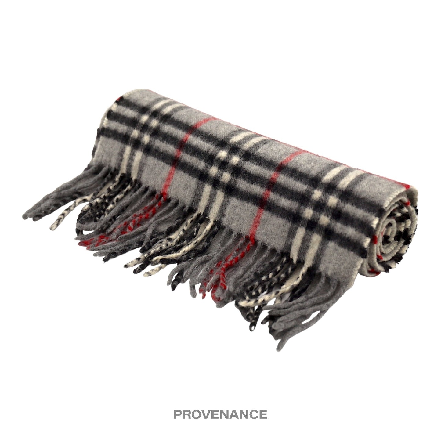 🔴 Burberry Scarf - Nova Check Grey Cashmere