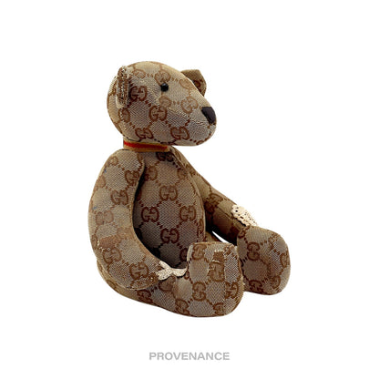 🔴 Gucci Teddy Bear - GG Canvas Tan Patchwork