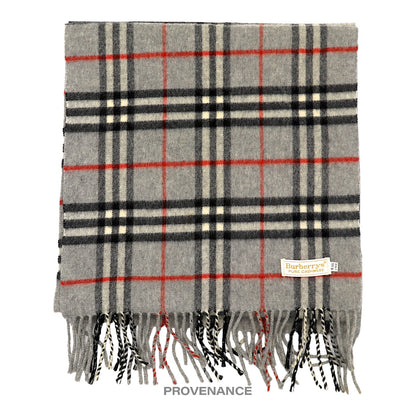 🔴 Burberry Scarf - PURE CASHMERE Nova Check Grey