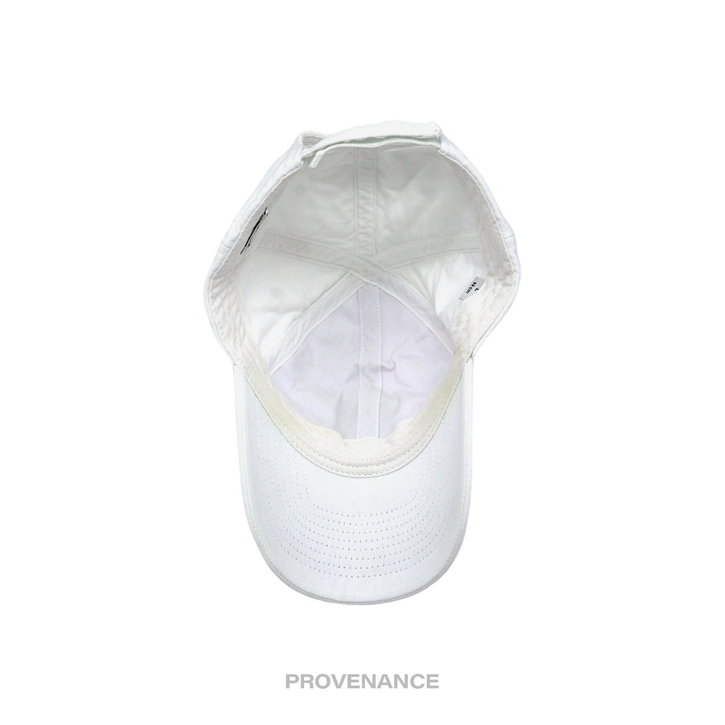 🔴 Balenciaga BB Logo Mode Embroidered Cap Hat - White