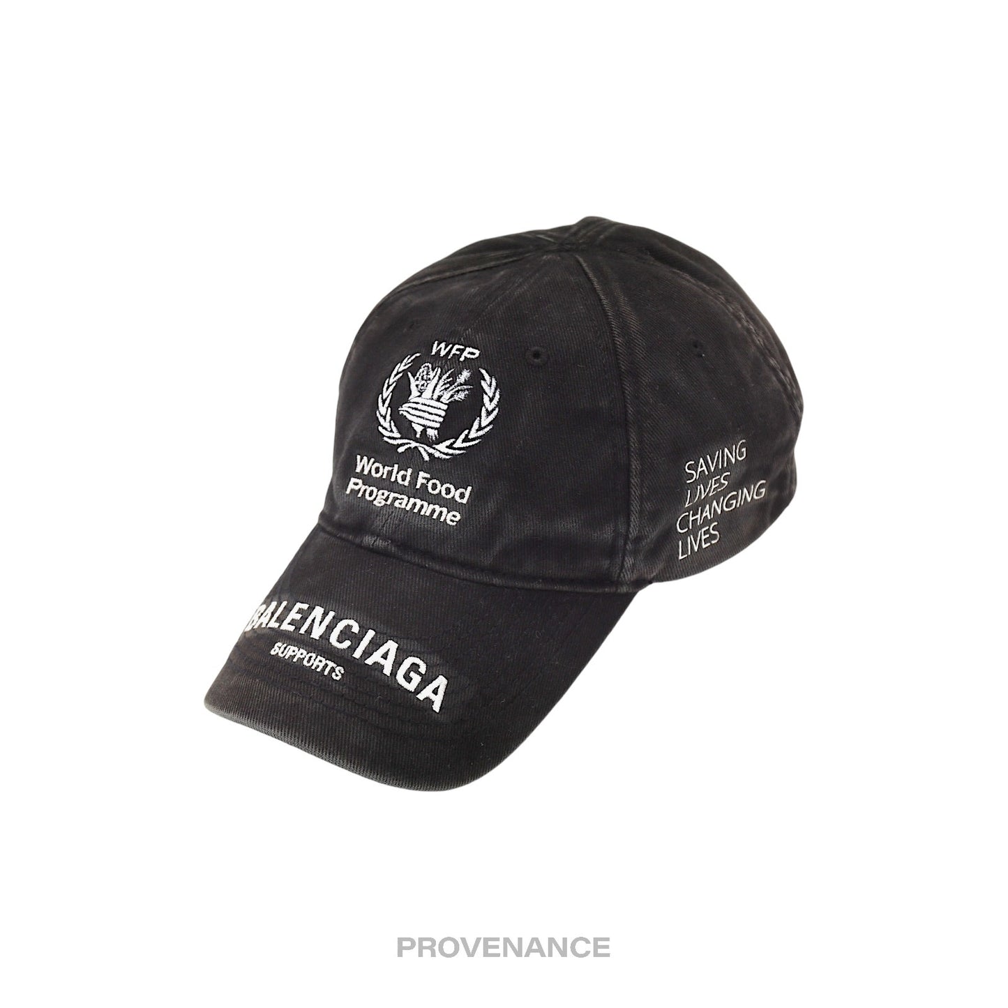 🔴 Balenciaga WFP World Food Programme Cap - Washed Black