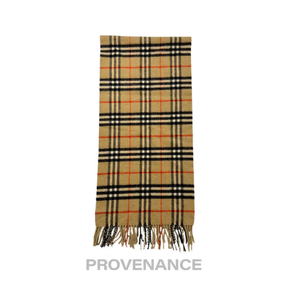 🔴 Vintage Burberrys Scarf Nova Check 100% PURE CASHMERE