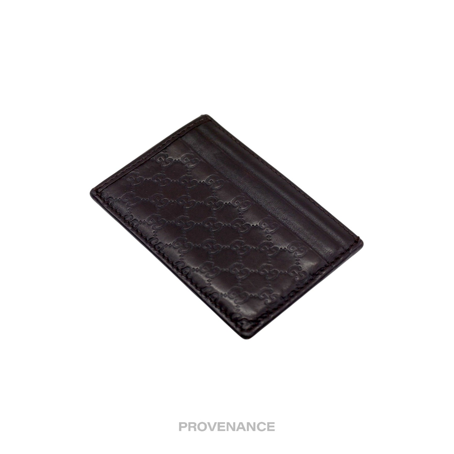 🔴 Gucci Card Holder Wallet - Dark Chocolate MicroGuccissima