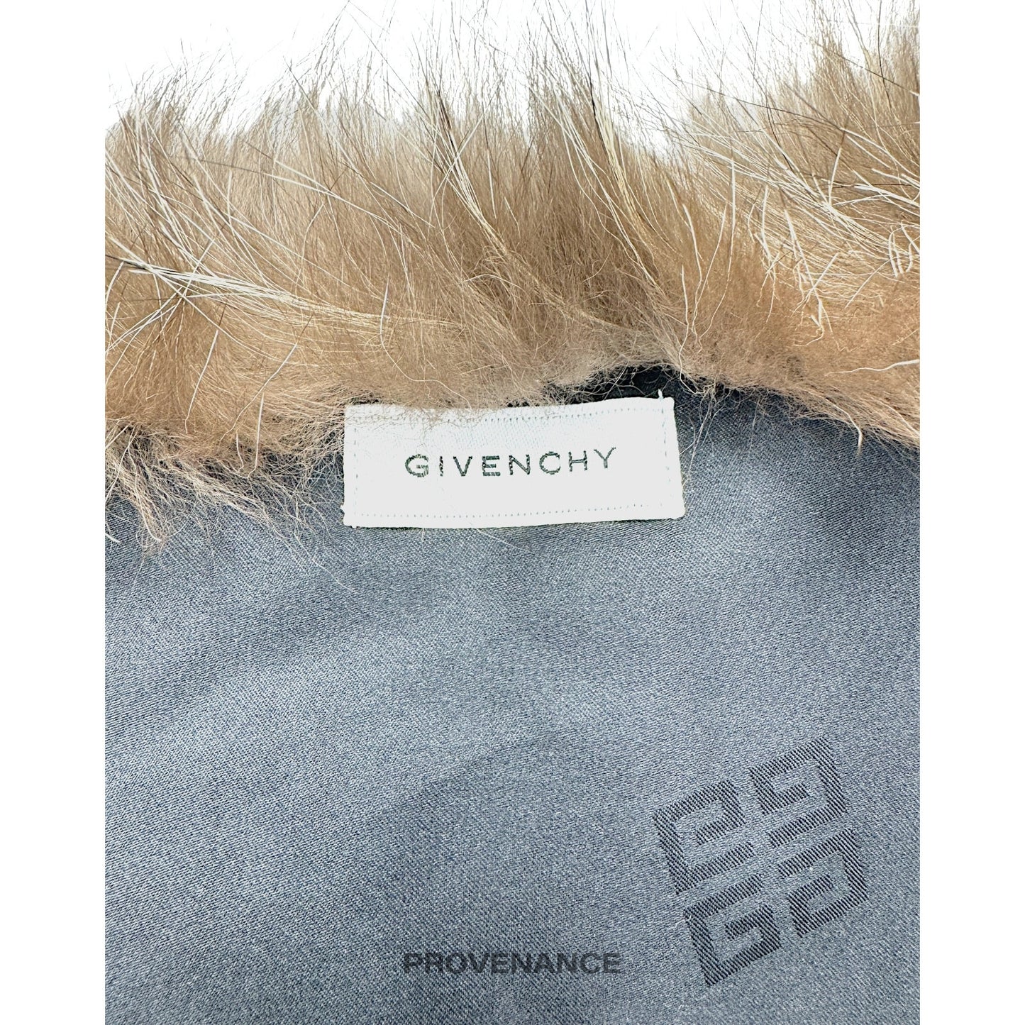 🔴 Givenchy Fur Shawl Scarf - Cream Brown Fox