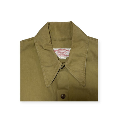 🔴 Filson Dry Tin Cloth Cape Coat 95 Tan USA Vintage SM 38