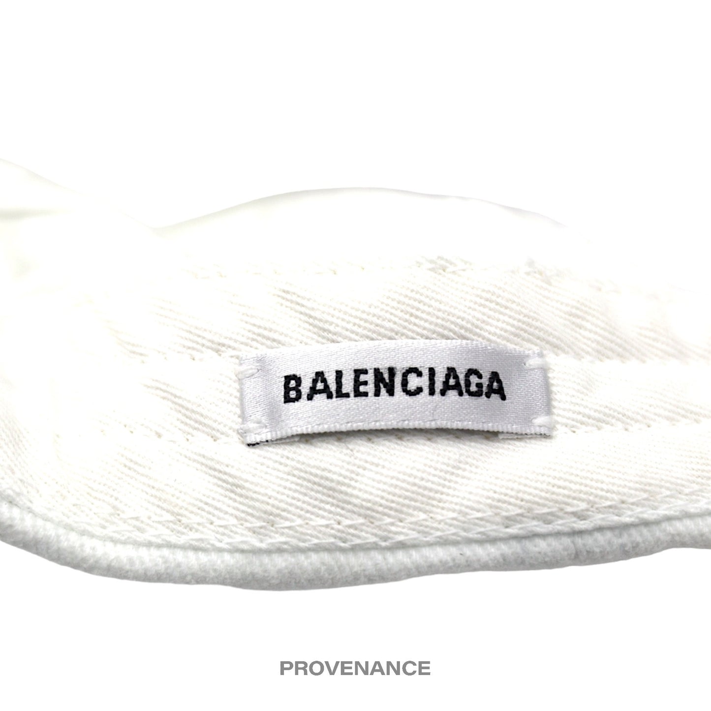 🔴 Balenciaga Embroidered Logo Cap Hat - White