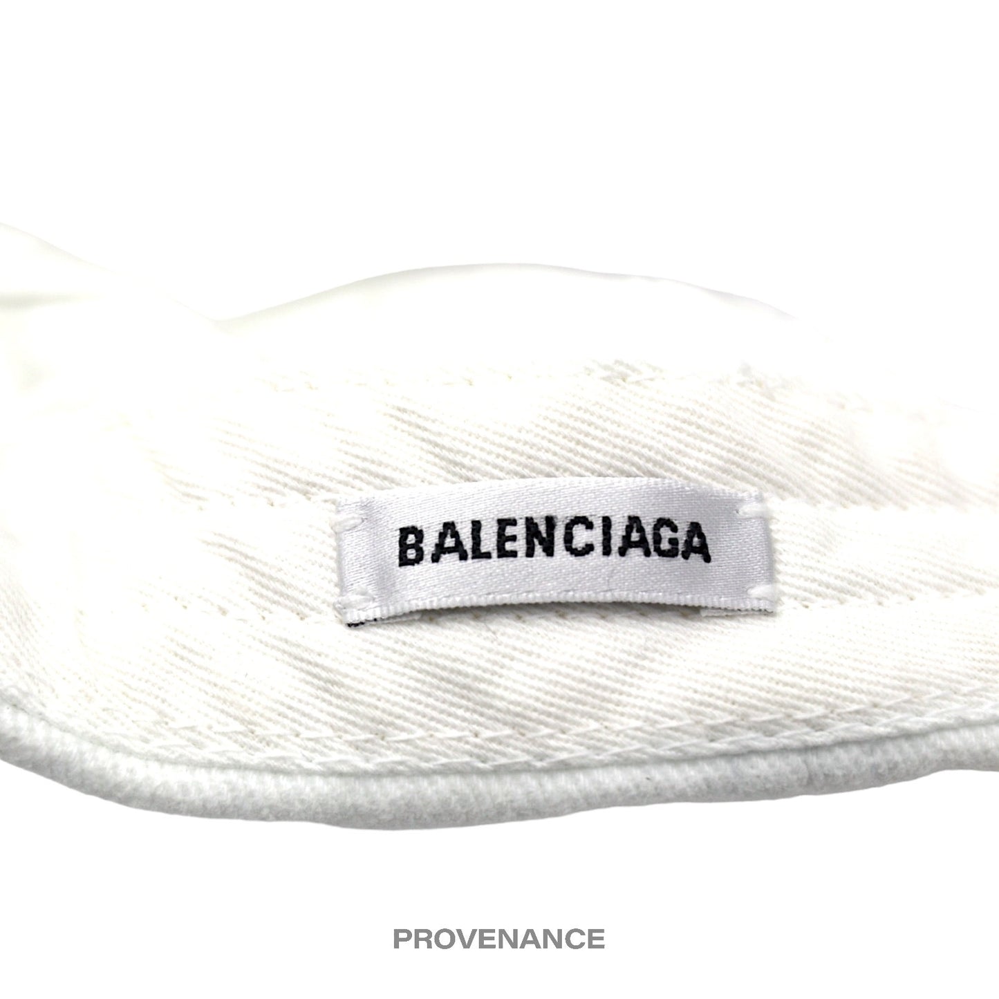 🔴 Balenciaga Embroidered Logo Cap Hat - White