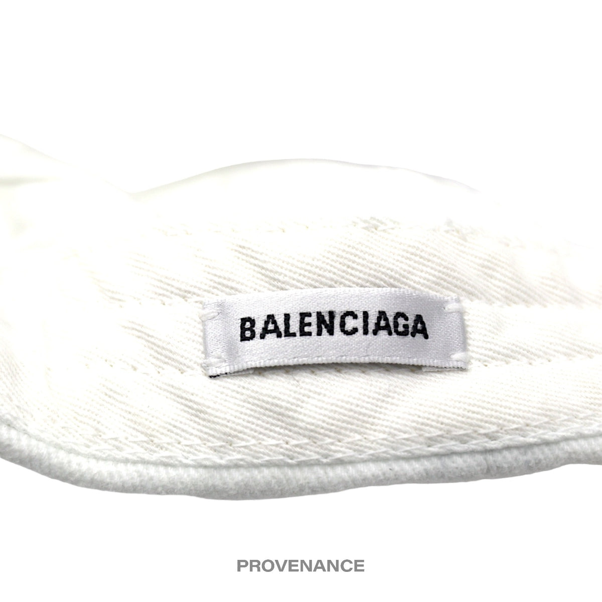 🔴 Balenciaga Embroidered Logo Cap Hat - White