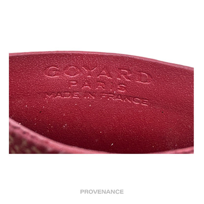 🔴 Goyard ID Lanyard Card Case - Red Goyardine