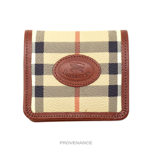 🔴 Burberry Vintage Golf Tee Wallet - Nova Haymarket Check