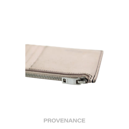 🔴 Saint Laurent Paris SLP Fragment Zip Card Wallet - Powder Pink