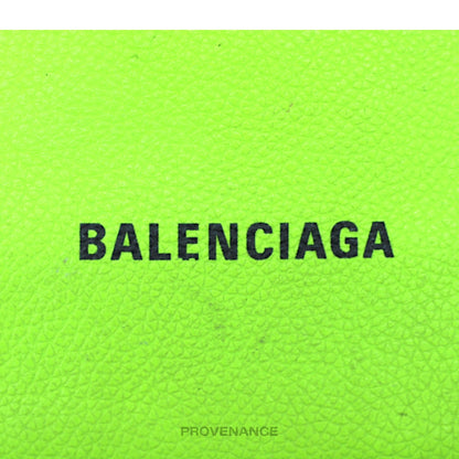 🔴 Balenciaga Logo Fragment Zip Card Wallet - Neon