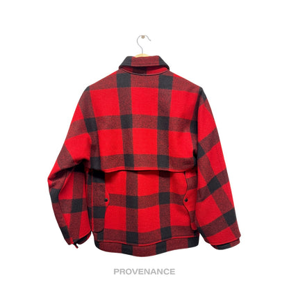 🔴 Filson Double Mackinaw Cruiser - Red/Black Plaid Plaid 36