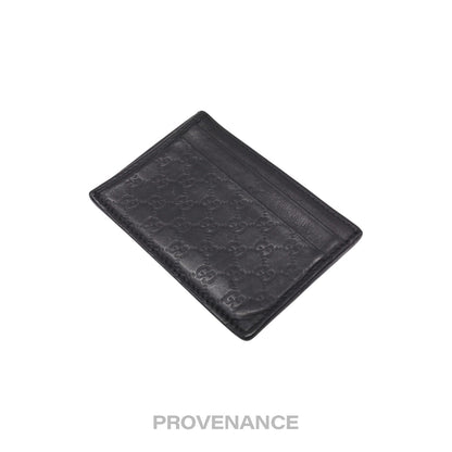 🔴 Gucci Card Holder Wallet - Black MicroGuccissima