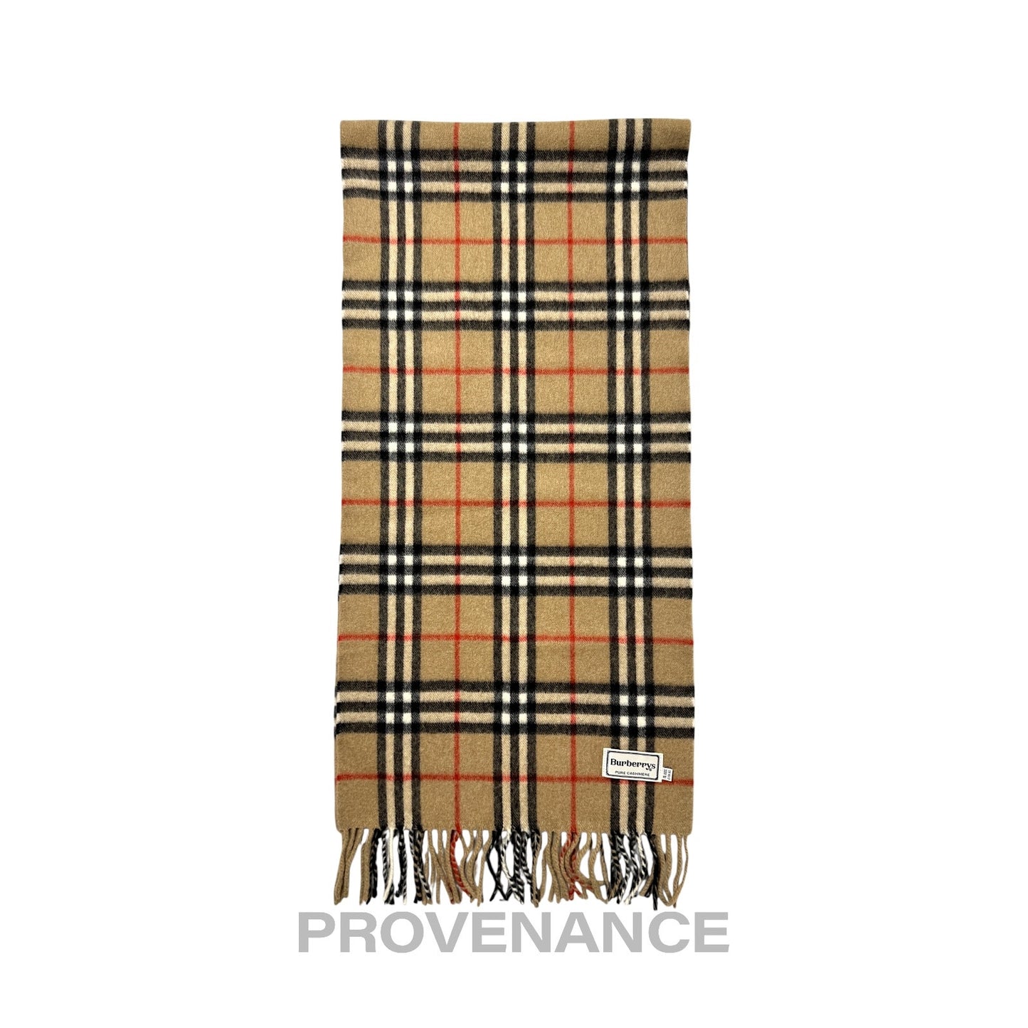 🔴 Vintage Burberrys Scarf Nova Check 100% Cashmere Camel