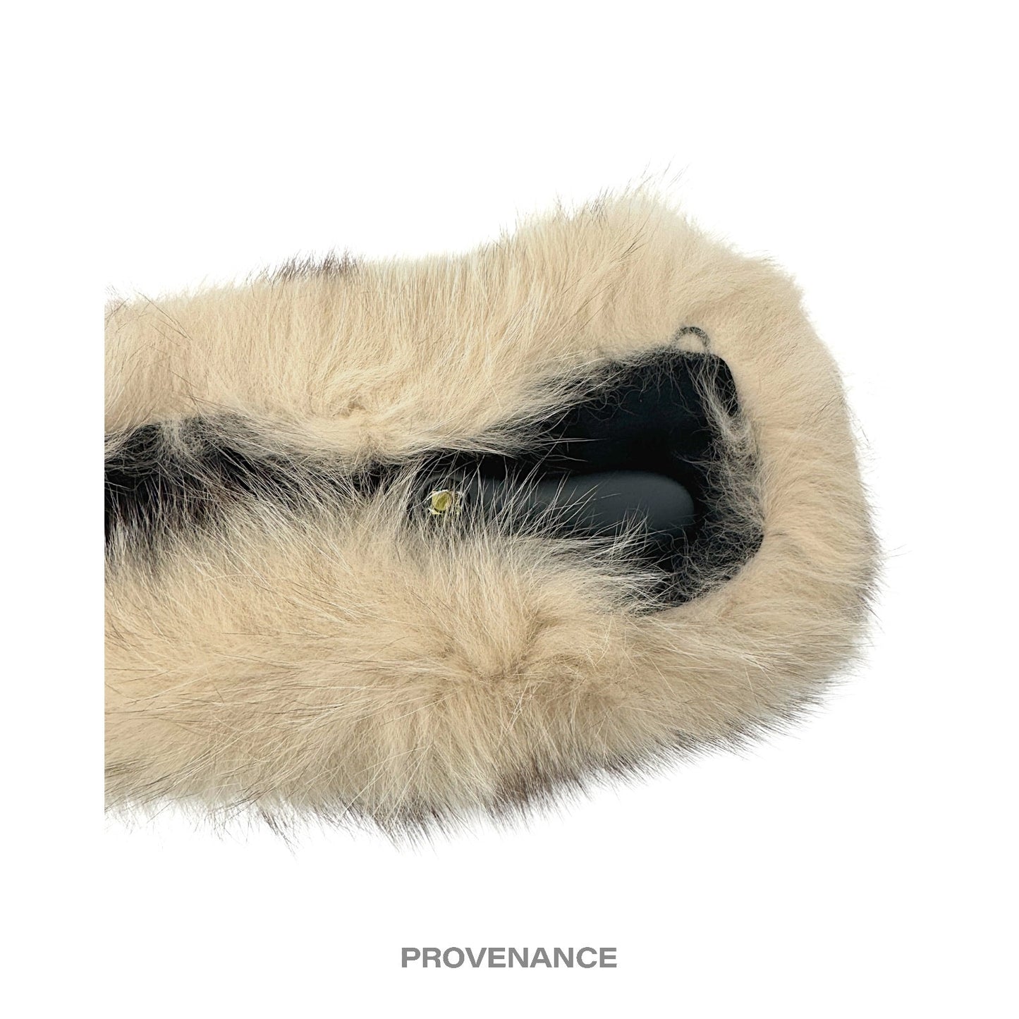 🔴 Givenchy Fur Shawl Scarf - Cream Brown Fox