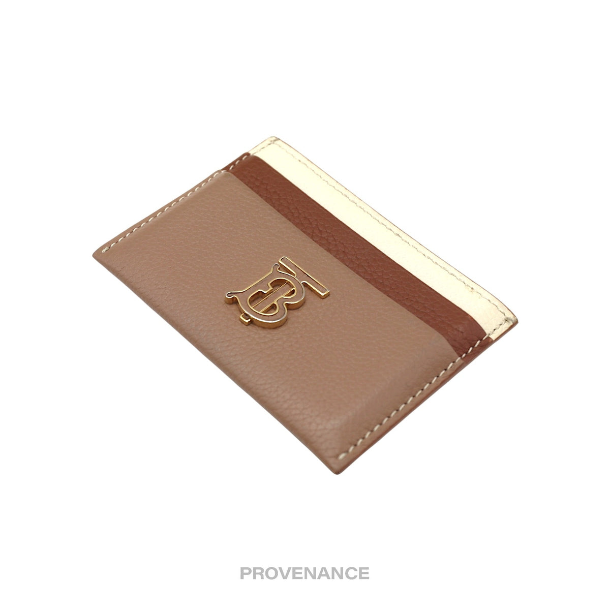 🔴 Burberry Card Wallet - TB Monogram Patchwork Leather