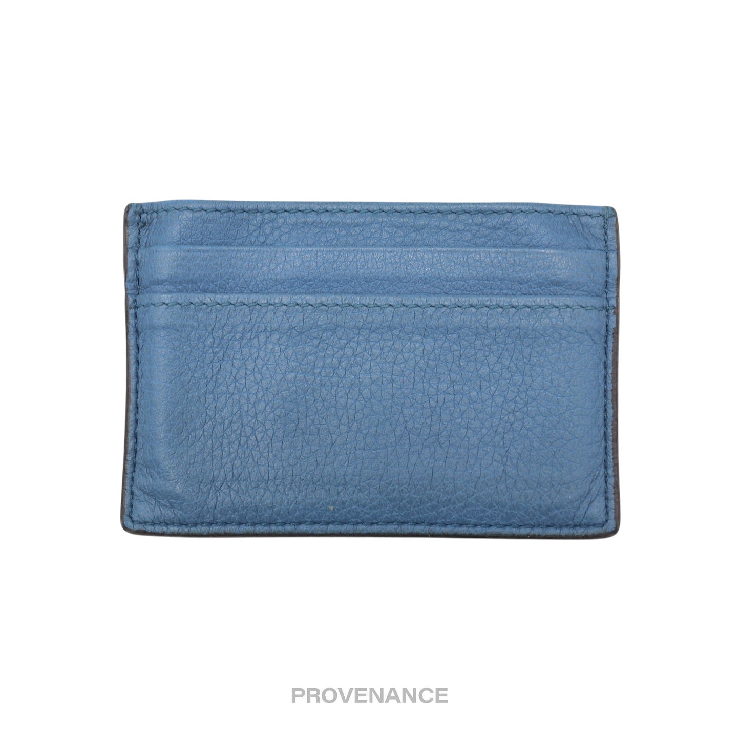 🔴 Gucci Large Logo Card Holder Wallet - Powder Blue Leather