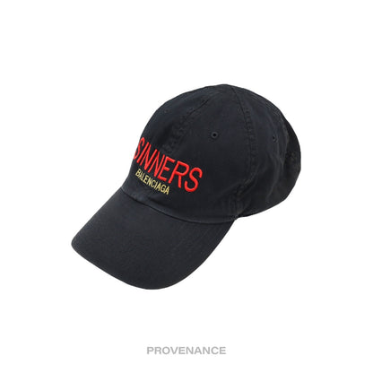 🔴 Balenciaga Sinners Cap - Washed Black