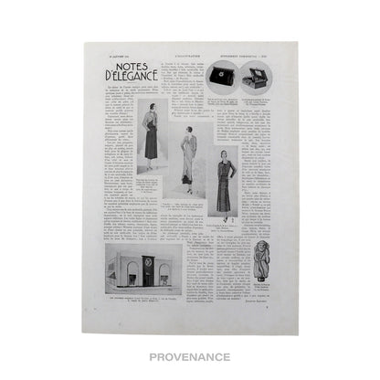 🔴 Louis Vuitton Antique Newsprint Ad - NOTES D'ELEGANCE ii