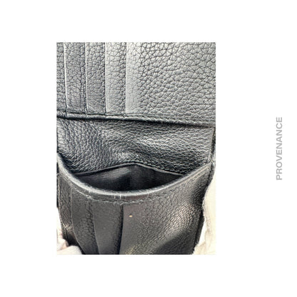 🔴 Gucci Vintage Logo Bifold Wallet - Black Leather