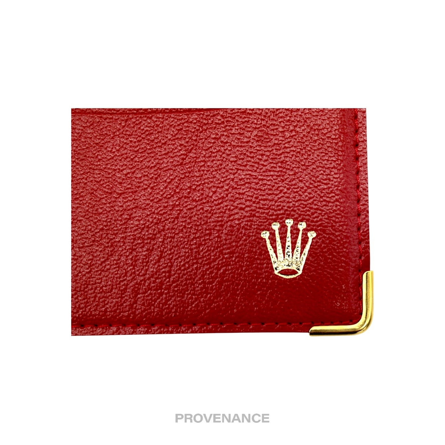 🔴 Rolex Card Holder Wallet - Red Leather II