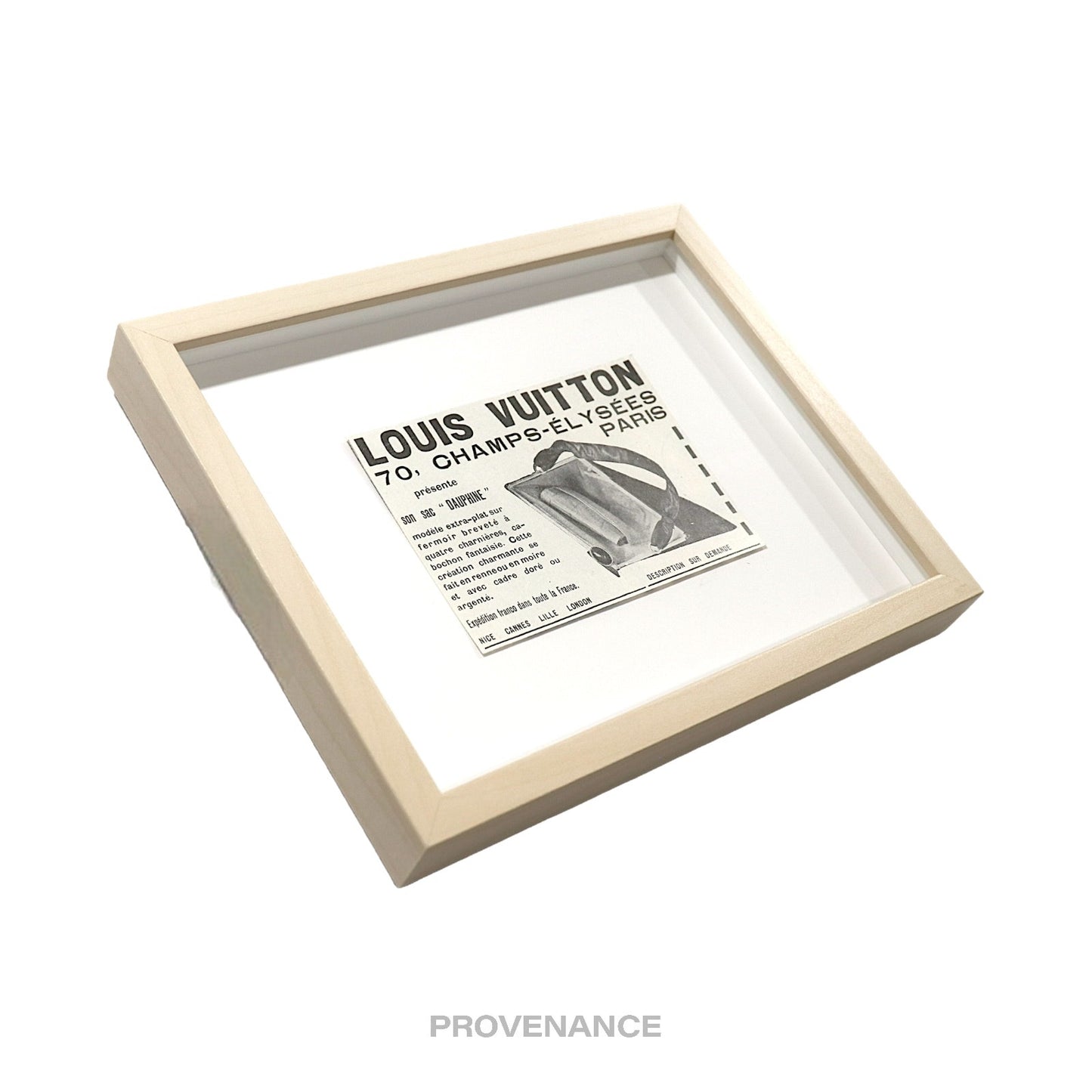 🔴 Louis Vuitton Antique Vintage Newsprint Ad - DAUPHINE