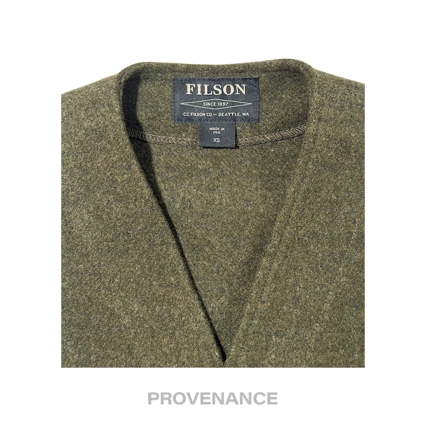 🔴  Filson Mackinaw Wool Vest - Forest Green XS