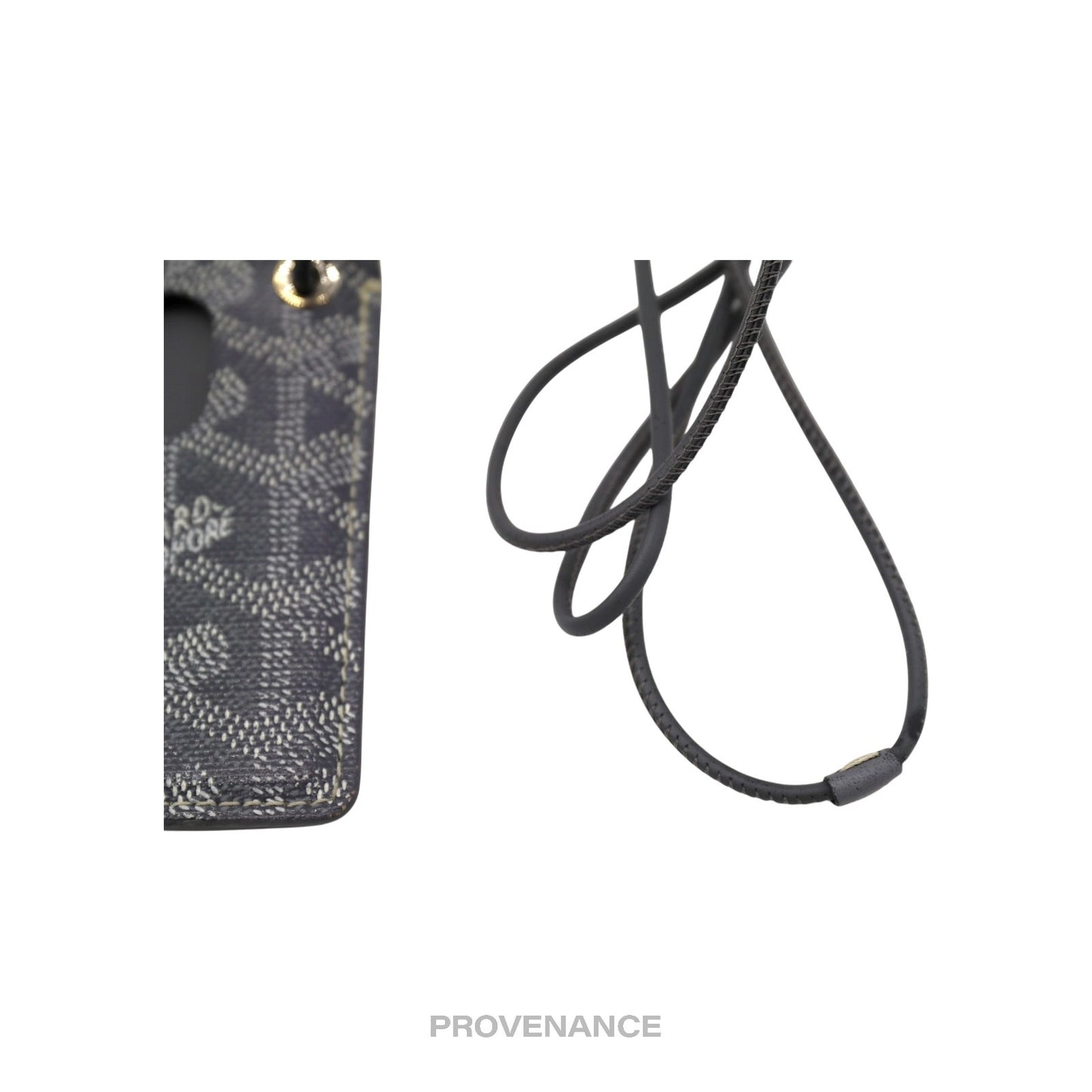 🔴 Goyard ID Lanyard Card Case - Grey Goyardine