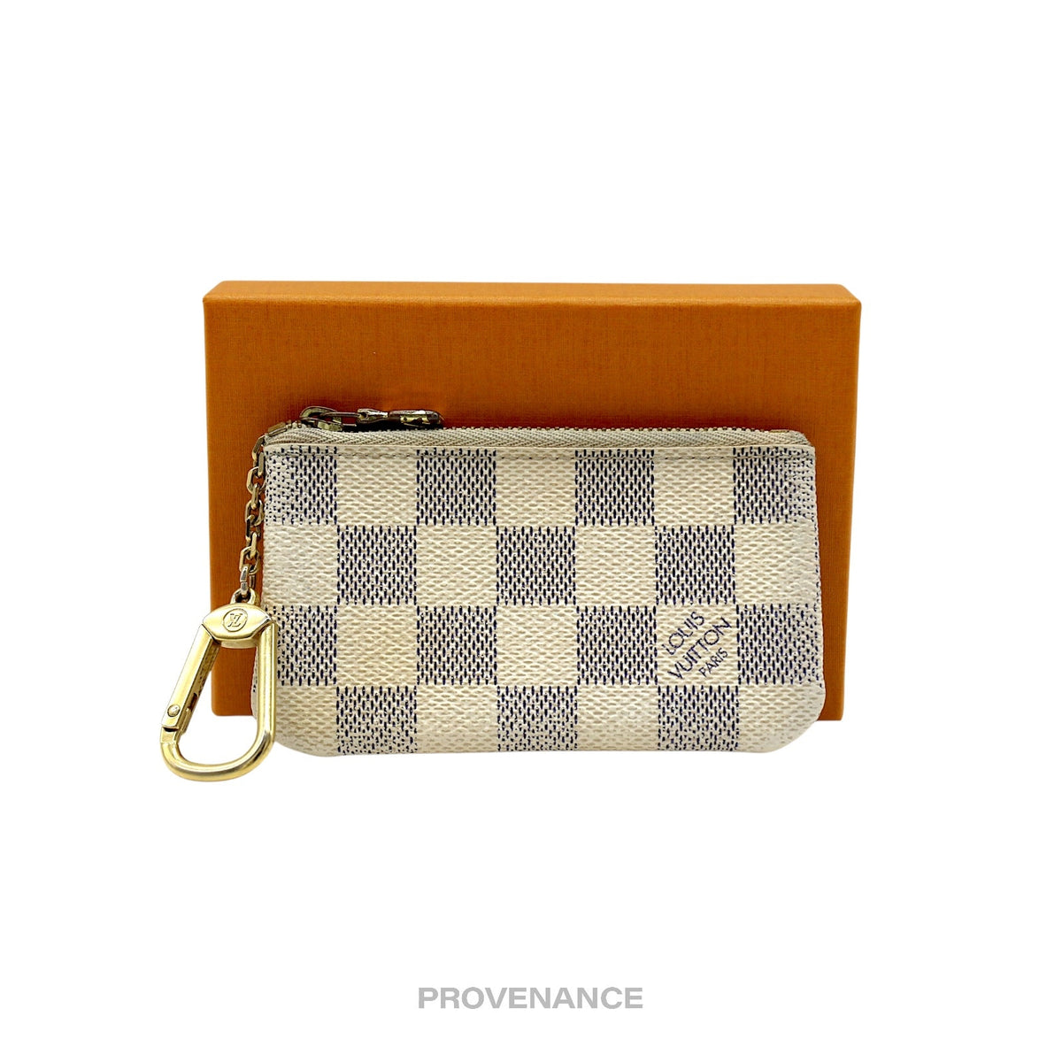🔴 Louis Vuitton Key Pouch Cles - Damier Azur