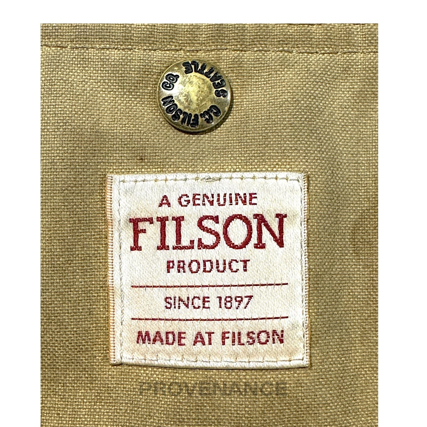 🔴 Filson Tin Cloth & Mackinaw Wool Tote Bag Tan Olive
