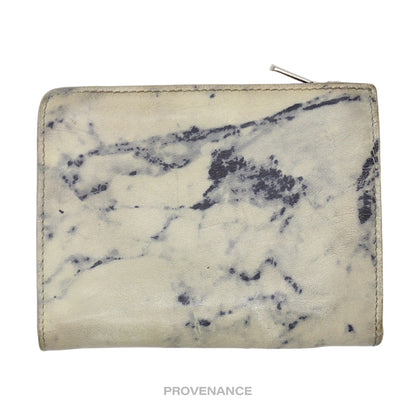 🔴 Balenciaga Marble Zip Wallet - Black/Off-White