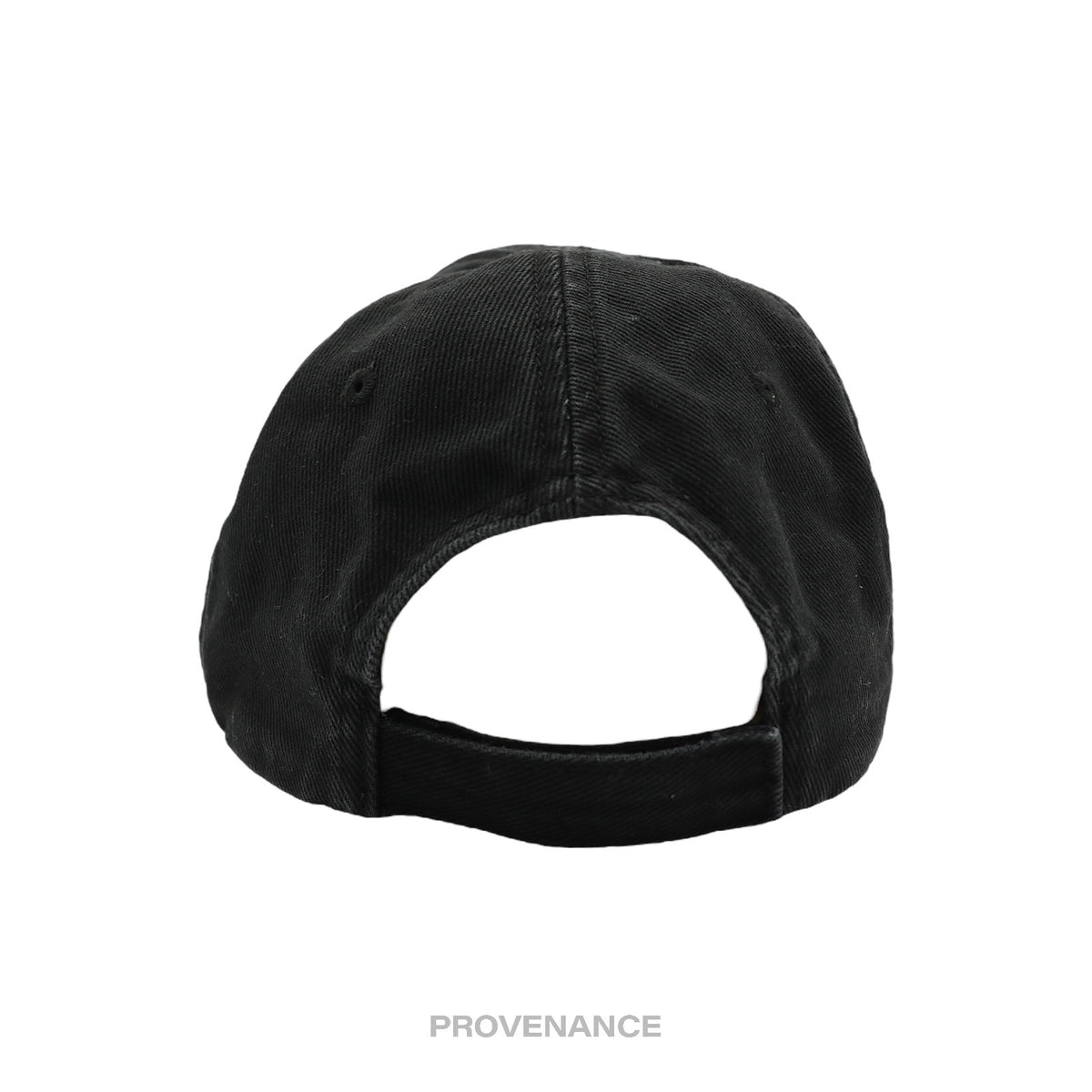🔴 Balenciaga Embroidered Rainbow Logo Cap - Washed Black