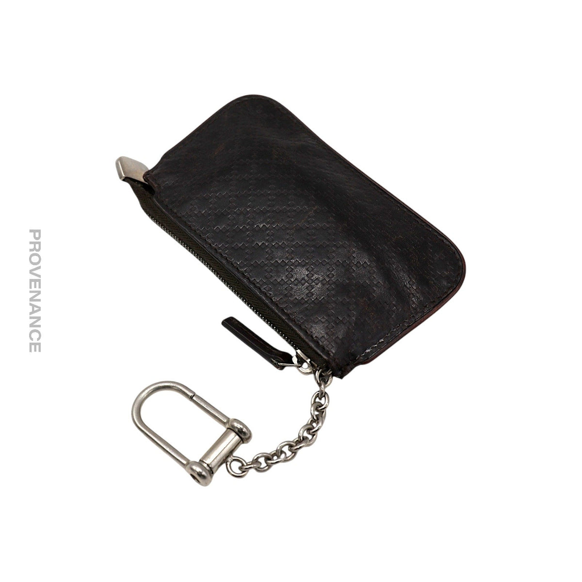 🔴 Gucci Key Pouch Cles - Chocolate Diamante Leather