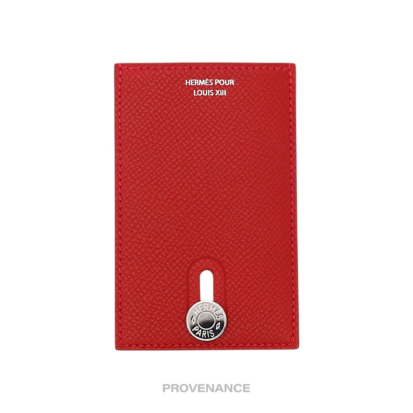 🔴 Hermes "POUR LOUIS XIII" Diabolo Card Holder Wallet - Red