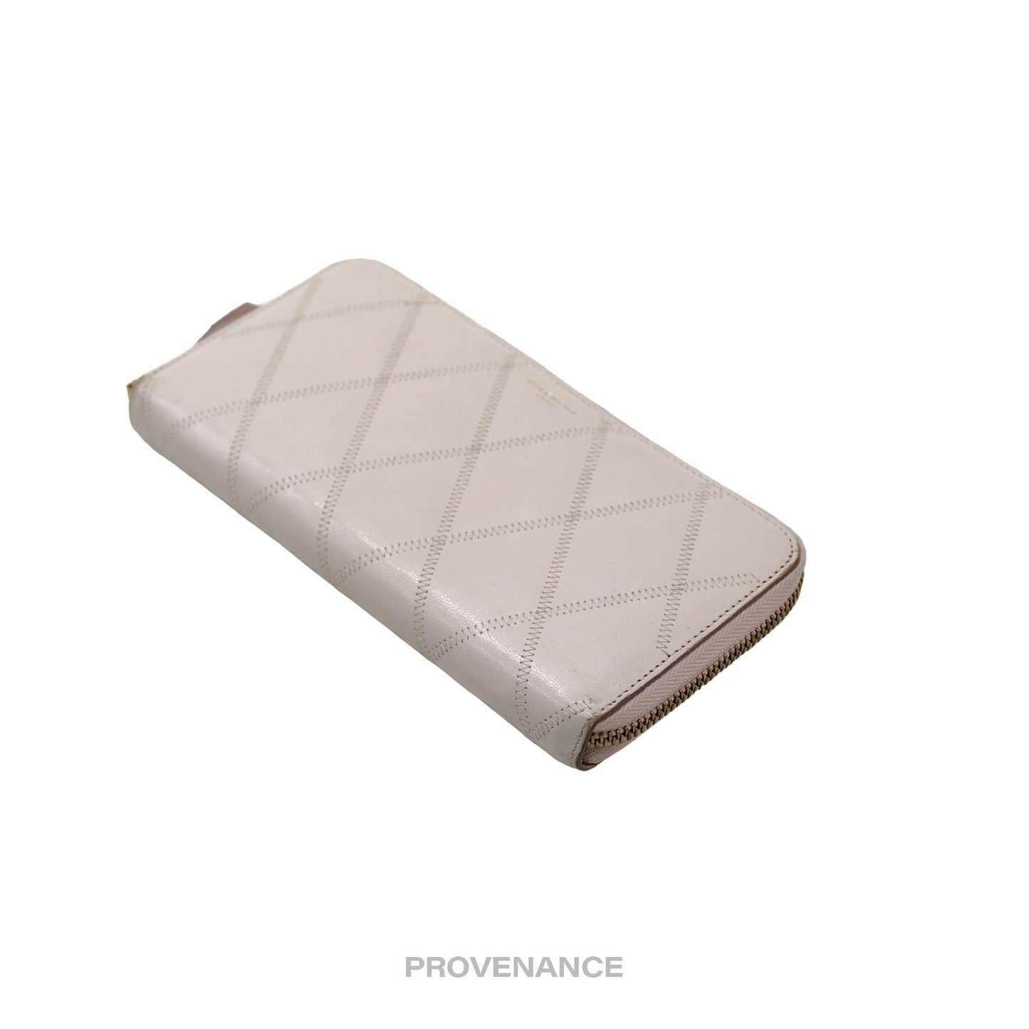 🔴 Givenchy Zip Long Wallet - Blush Quilted Leather Gold