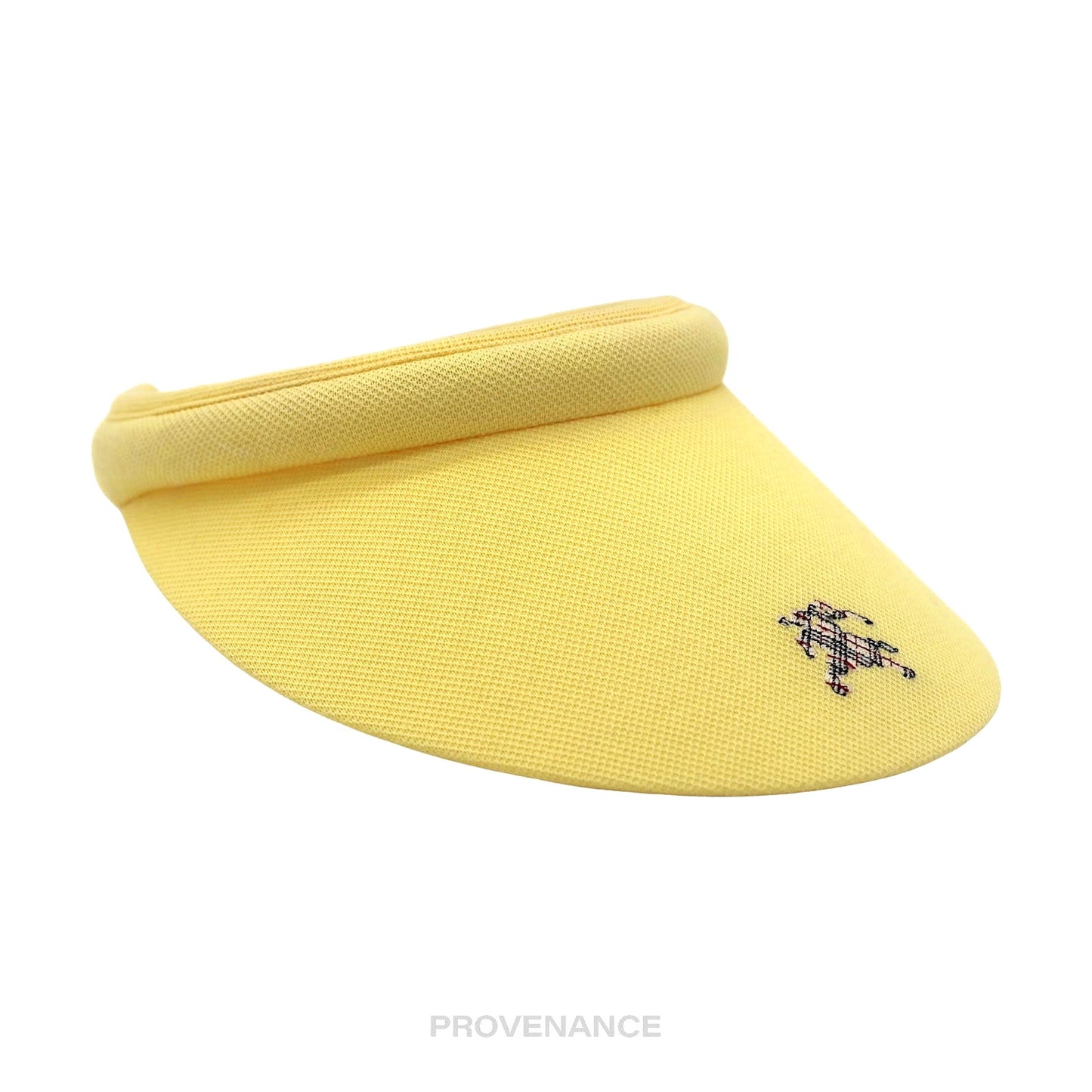 🔴 Burberry Knight Logo Golf Visor - Yellow Nova Check