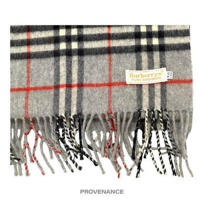 🔴 Burberry Scarf - PURE CASHMERE Nova Check Grey