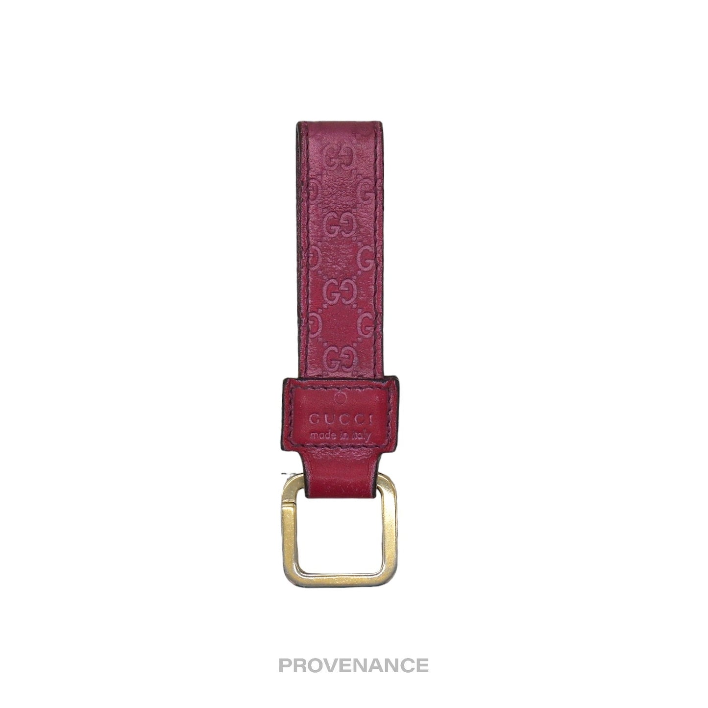 🔴 Gucci Keychain - Fuchsia MicroGuccissima Leather Gold