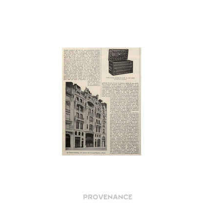 🔴 Louis Vuitton Antique Newsprint Ad - Trunk Industry