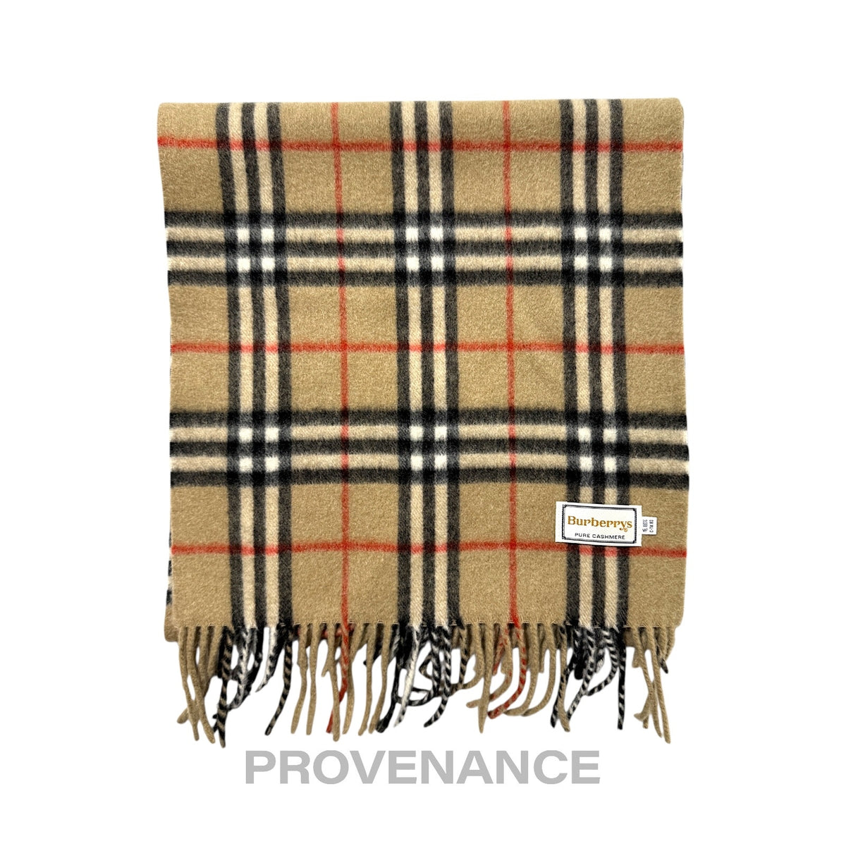 🔴 Vintage Burberrys Scarf Nova Check 100% PURE CASHMERE