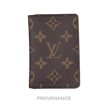 🔴 Louis Vuitton Pocket Organizer Card Wallet NM - Monogram